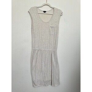 Theory Genessia Stretch Jersey Knit Dress Sleeveless Ivory White Women's Small